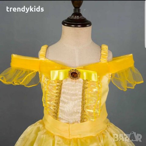 Разкошна рокля на  Спящата красавица и Белл+подарък коронка , снимка 8 - Детски рокли и поли - 28468672