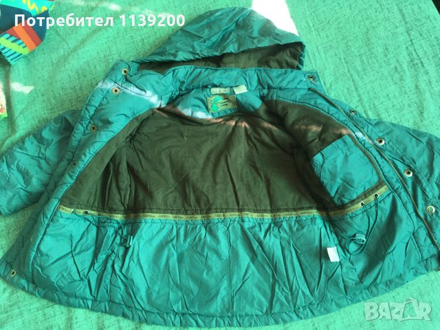 114см френско зимно яке La Redoute синьо зелено тюркоаз, снимка 6 - Детски якета и елеци - 27804400
