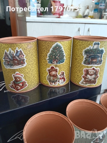 Коледен моливник HANDMADE, снимка 2 - Декорация за дома - 52170255