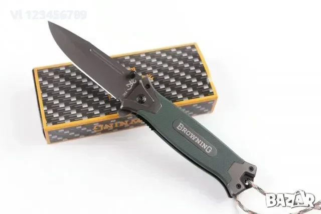 Сгъваем автоматичен Browning 364(зелен) -88х220, снимка 5 - Ножове - 50741775