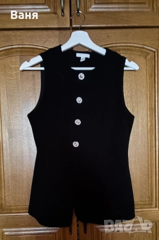 Черен елегантен елек hm + панталон, снимка 5 - Елеци - 52908160