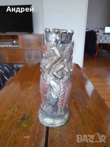 Стара гипсова ваза, снимка 3 - Други ценни предмети - 49082968
