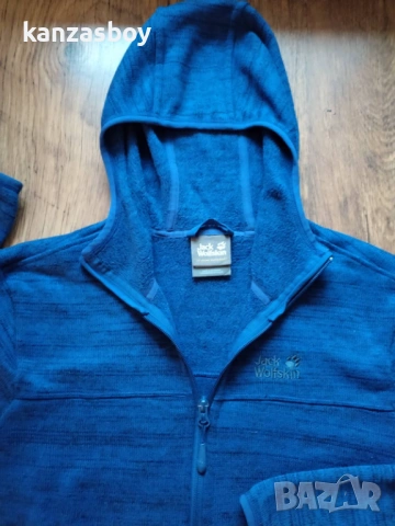 Jack Wolfskin Men Aquila Hooded Royal Blue - мъжко поларено горнище С