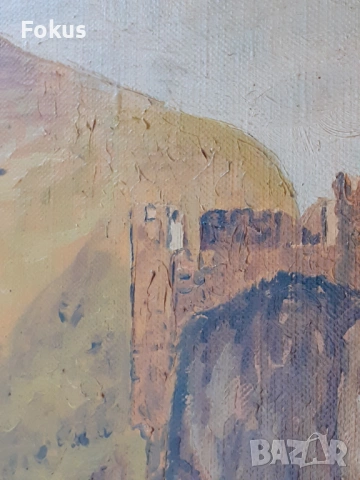 Огромна майсторска картина масло на платно - подпис, снимка 5 - Антикварни и старинни предмети - 53503408