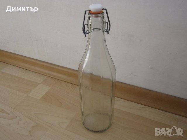 Бутилка за вода, с тапа, 1л, снимка 1 - Чаши - 27969373