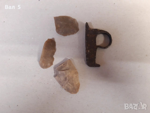 Стар автентичен рядък чакмак с кремъци , огниво