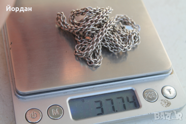 Сребърен синджир , снимка 7 - Колиета, медальони, синджири - 36453568
