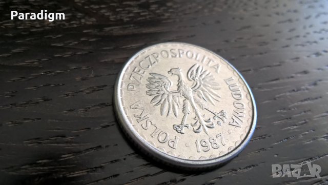 Mонета - Полша - 1 злота | 1987г., снимка 2 - Нумизматика и бонистика - 33038328