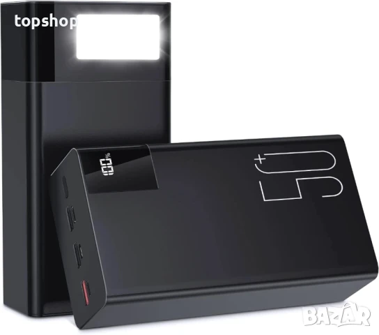 НОВА зарядна батерия 50000mAh / 185Wh / 22.5W Power Bank / пауър банк / външна батерия с фенерче...