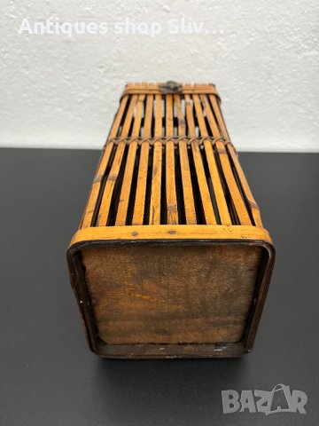 Ръчно изработена дървена кутия за вино / бутилка. №5024, снимка 8 - Антикварни и старинни предмети - 44104920