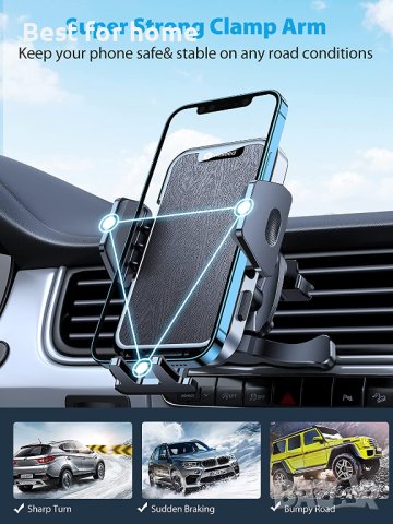 Луксозна и надеждна стойка за смартфон за автомобил VICSEED, снимка 11 - Селфи стикове, аксесоари - 44123916