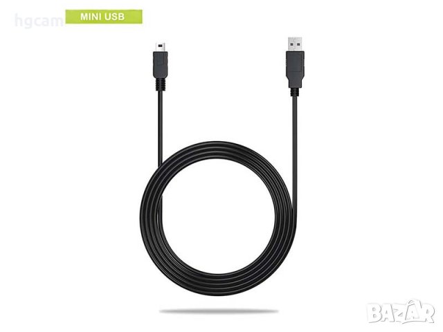 Мини USB кабел за GoPro Hero 1/2/3/3+/4/4s/HD, Черен, снимка 1 - Чанти, стативи, аксесоари - 27775861