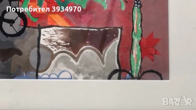 Картина Милко Божков,,Аркадия в червено,,, снимка 3 - Картини - 50297558