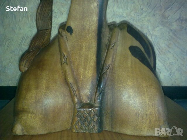 Дървена статуетка, снимка 6 - Антикварни и старинни предмети - 35032074