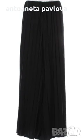 Пола-панталон плисе в черен цвят, снимка 1