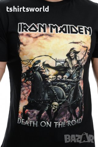 Нова тениска на музикалната група IRON MAIDEN - Death on the road с гръб, снимка 9 - Тениски - 37696895