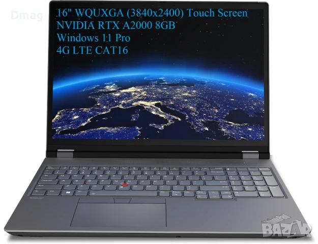 16" 4K тъч ThinkPad P16/ i7-12850HX / 32GB /1TB SSD/ RTX A2000/Win11Pro, снимка 1