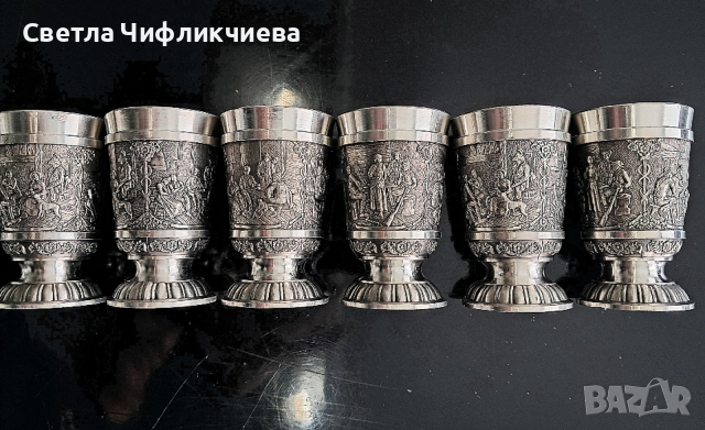 Колекционерски чаши с релефни сцени на исторически мотиви, снимка 8 - Антикварни и старинни предмети - 53401978