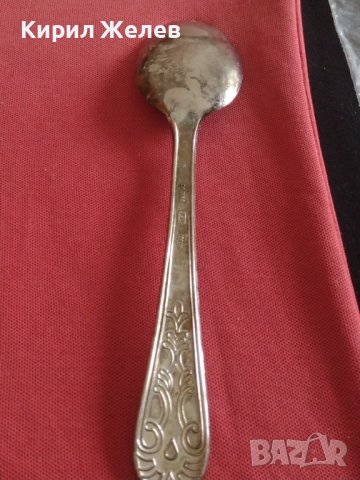 Голяма стара цинкова лъжица с маркировка ITALI красива орнаментика за КОЛЕКЦИЯ 42106, снимка 4 - Други ценни предмети - 43862351