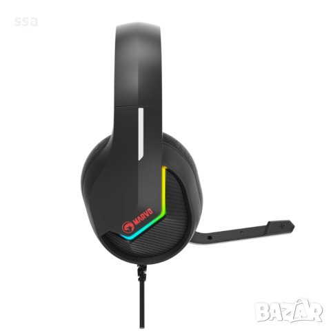 Marvo геймърски слушалки Gaming Headphones H8618 - 50mm, USB, RGB, снимка 3 - Слушалки за компютър - 43058288
