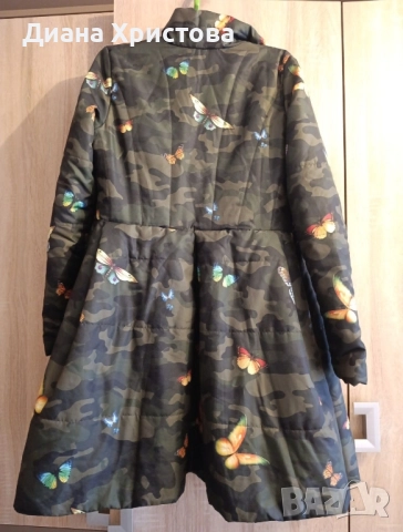 Зимно Яке Nikole Collection - Никол, зелено, камуфлаж , снимка 2 - Якета - 52095859