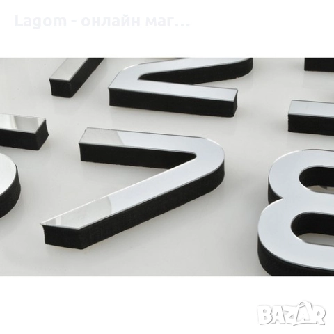 Декоративен стенен часовник,  3D цифри, безшумен механизъм, без рамка, регулируем 60-130см Ruhhy, снимка 9 - Стенни часовници - 52688976