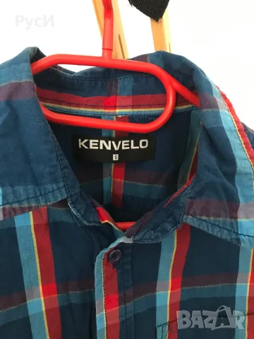 Мъжка карирана лятна риза с къс ръкав, “KENVELO”, S, снимка 2 - Ризи - 50151290