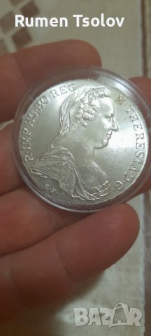 Сребърен Талер 1780 год Мария Тереза Рестрайк на Австрийския монетен двор, снимка 8 - Нумизматика и бонистика - 36896372