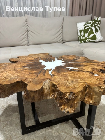 Маса от маслиново дърво и епоксидна смола – уникат