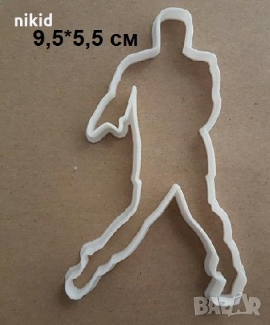 Спортист Футболист Пластмасов резец форма за тесто бисквитки фондан торта