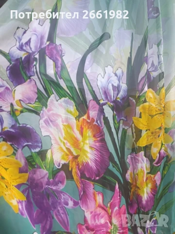 Разкошна дълга зелена рокля с цветя и дантела, снимка 4 - Рокли - 51060085