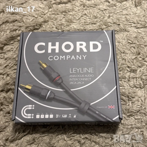 Чинчове Висококачествени Аудио кабел The Chord Company - 2 RCA към 2 RCA кабел -1 м Внос от Германия, снимка 3 - Аудиосистеми - 53091154