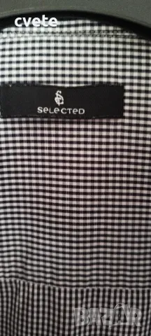 Мъжка риза пепит бяло и черно, снимка 2 - Ризи - 48556793