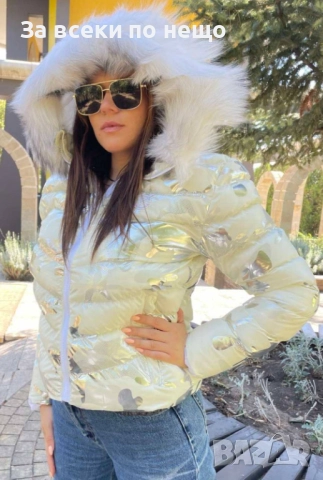 Дамско Зимно Яке С Естествен Пух На Качулката - 2 Налични Цвята Код W.S.O., снимка 4 - Якета - 52568697