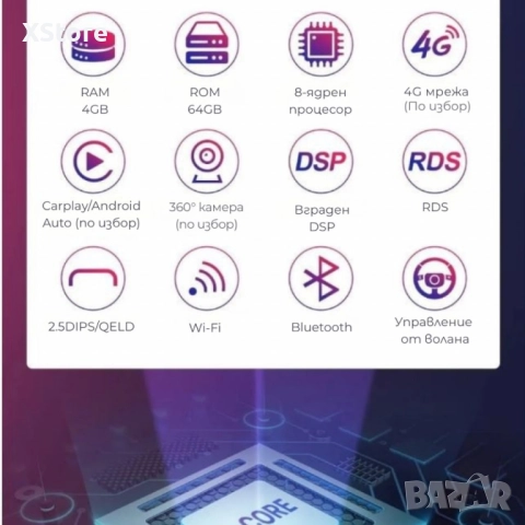 Мултимедия за Volkswagen, Skoda – Android 13, CarPlay, 4GB RAM, 64GB ROM, 8-ядрен процесор, 9", снимка 7 - Друга електроника - 51312120