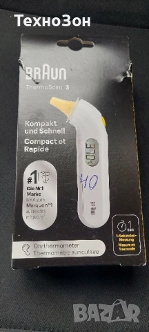 термометър braun thermoscan 3, снимка 3 - Друга електроника - 52015941