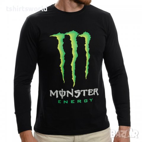 Нова мъжка блуза с дълъг ръкав с трансферен печат Monster
