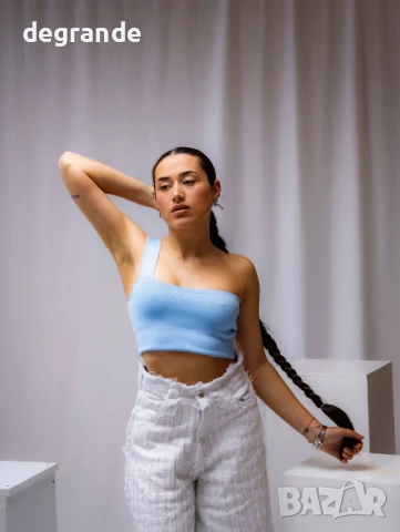 Дамски Топ цвят син, снимка 2 - Корсети, бюстиета, топове - 50905335