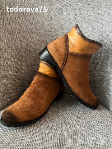 Боти естествен велур 40, снимка 9 - Дамски боти - 43956502