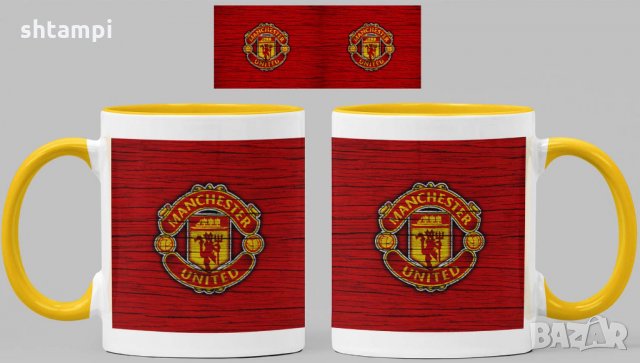 Чаша Манчестър Юнайтед Manchester United Керамична, снимка 5 - Фен артикули - 34820848