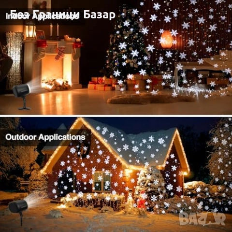 Нов LED снежен външен Проектор IP65 с дистанционно и голямо покритие, снимка 5 - Други - 52483003