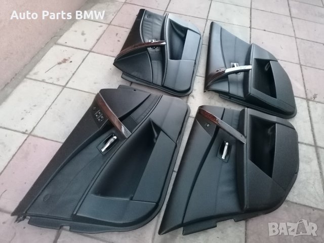 Черни кожени кори врати BMW E60 E61 Кори врати БМВ Е60 Е61, снимка 2 - Части - 44134451