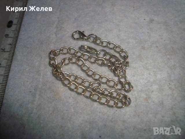 СТАРА ВЕРИЖКА СТОМАНЕНА ПОСРЕБРЕНА - ЛАНЧЕ СИНДЖИРЧЕ КЮСТЕК 29086, снимка 3 - Колиета, медальони, синджири - 37793283