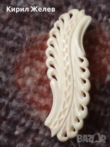 Брошка за коса от слонова кост 42258, снимка 6 - Аксесоари за коса - 52195630