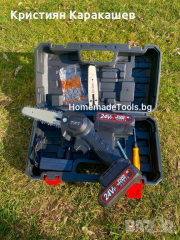 Акумулаторна резачка с 2 бр шини и 2 бр вериги, снимка 1