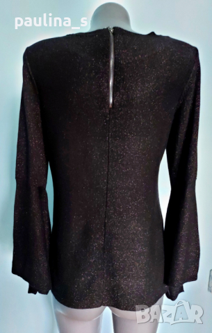 Луксозна блуза тип туника с черно ламе "Melanie lyne"® , снимка 4 - Туники - 36537131
