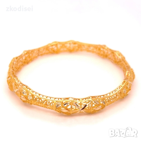 Златна дамска гривна 10,67гр. 14кр. проба:585 модел:34361-1, снимка 2 - Гривни - 51753479