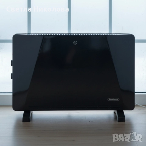 Конвекторен отоплител Rosberg – 2500W, 3 степени, защита от прегряване (бял или черен), снимка 3 - Отоплителни печки - 51809881