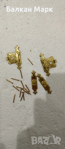 Закопчалки/обков за кутии – 32 мм, месингово покритие (2 бр.)