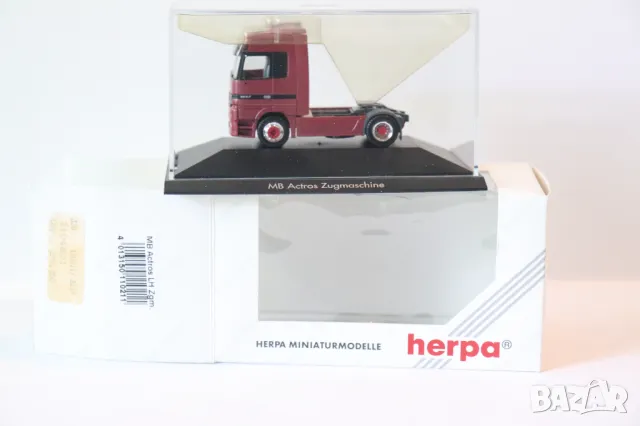 HERPA H0 1/87 MERCEDES BENZ ACTROS ВЛЕКАЧ МОДЕЛ КАМИОН, снимка 7 - Колекции - 50224232